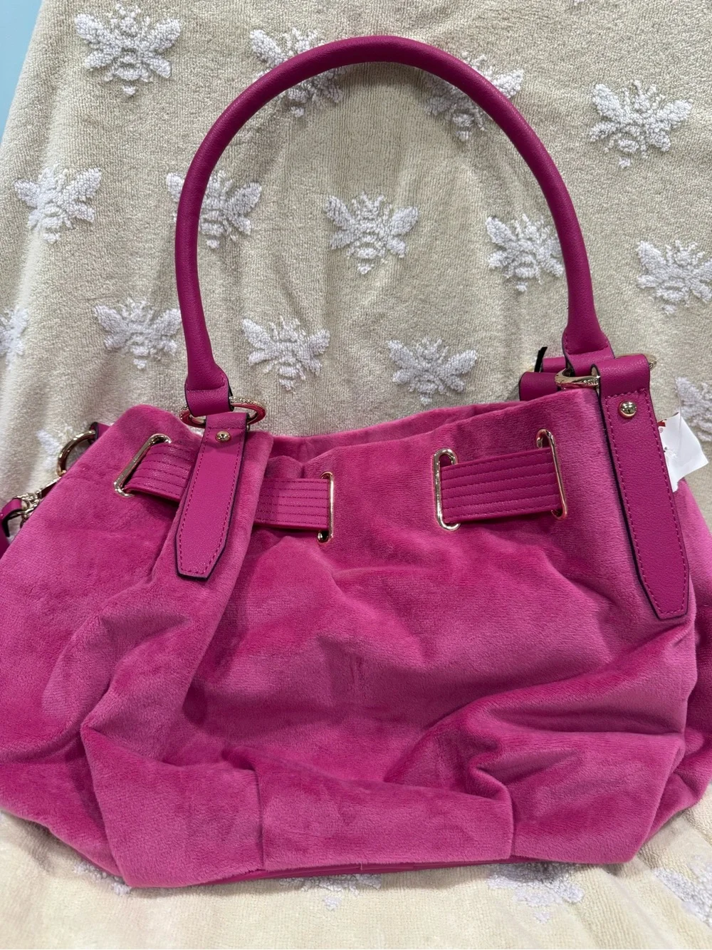 Juicy couture, hot Pink  Studded Tote Bag..NWT